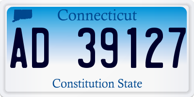 CT license plate AD39127