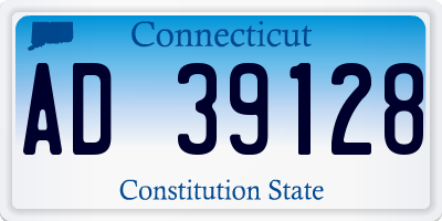 CT license plate AD39128