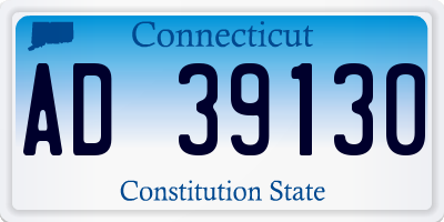 CT license plate AD39130