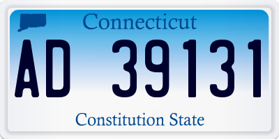 CT license plate AD39131