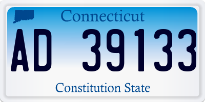 CT license plate AD39133