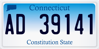CT license plate AD39141