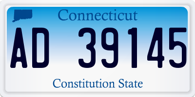 CT license plate AD39145