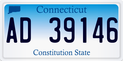 CT license plate AD39146