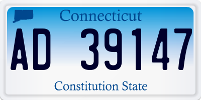 CT license plate AD39147