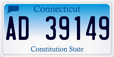 CT license plate AD39149