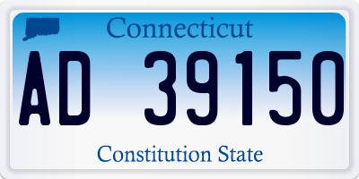 CT license plate AD39150