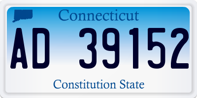 CT license plate AD39152