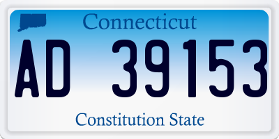 CT license plate AD39153