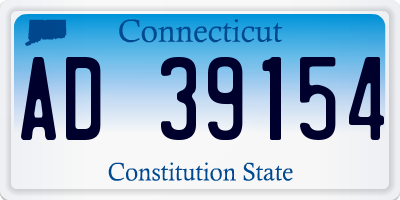 CT license plate AD39154