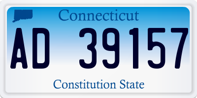 CT license plate AD39157