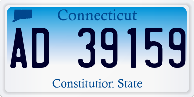 CT license plate AD39159