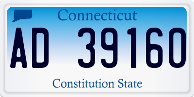 CT license plate AD39160