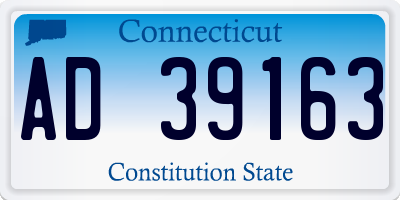 CT license plate AD39163