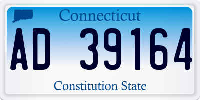 CT license plate AD39164