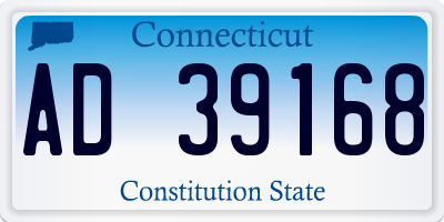CT license plate AD39168