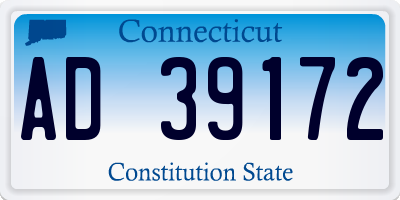 CT license plate AD39172