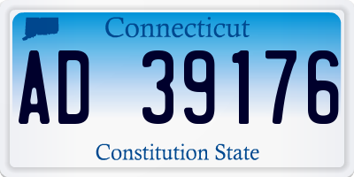 CT license plate AD39176