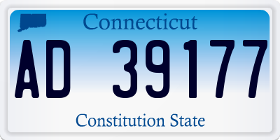CT license plate AD39177