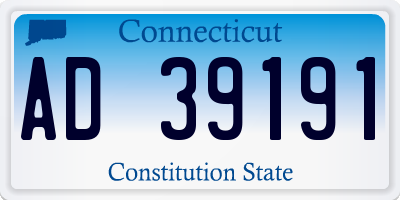 CT license plate AD39191