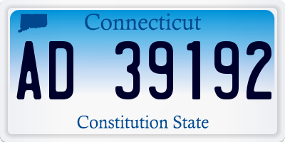 CT license plate AD39192