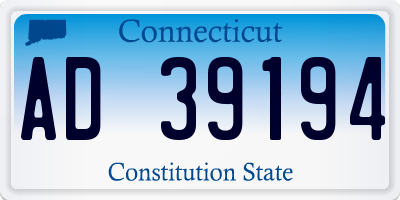 CT license plate AD39194