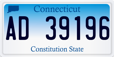 CT license plate AD39196