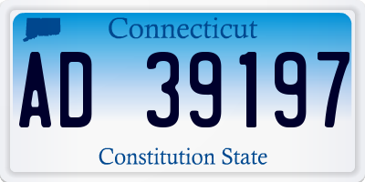 CT license plate AD39197