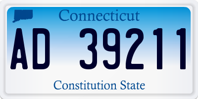 CT license plate AD39211