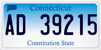 CT license plate AD39215