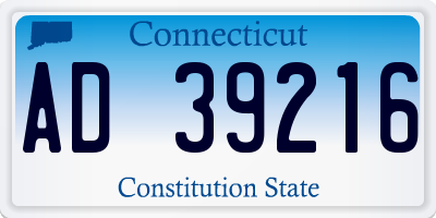 CT license plate AD39216