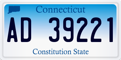 CT license plate AD39221
