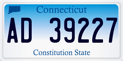 CT license plate AD39227
