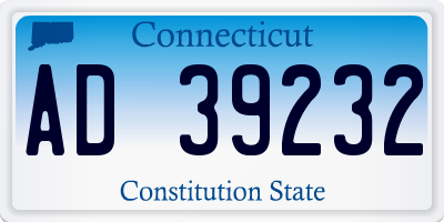 CT license plate AD39232