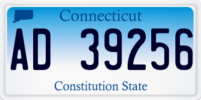 CT license plate AD39256