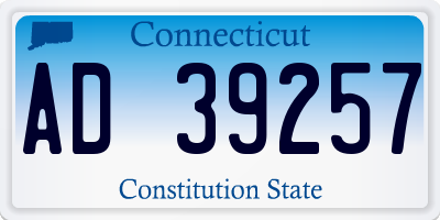 CT license plate AD39257