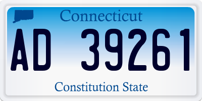 CT license plate AD39261