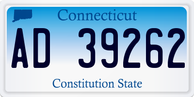 CT license plate AD39262
