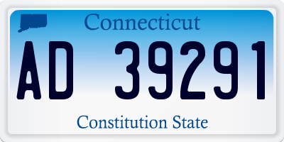CT license plate AD39291