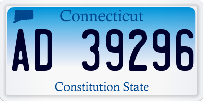CT license plate AD39296