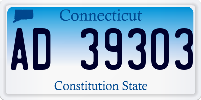 CT license plate AD39303