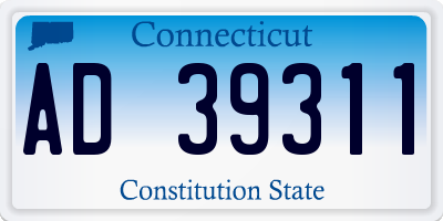 CT license plate AD39311