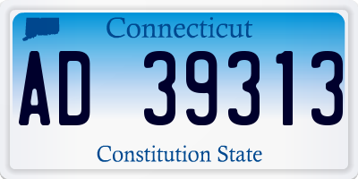 CT license plate AD39313
