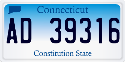 CT license plate AD39316
