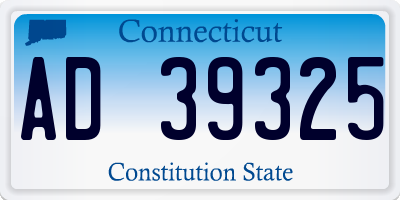 CT license plate AD39325