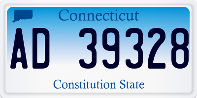 CT license plate AD39328