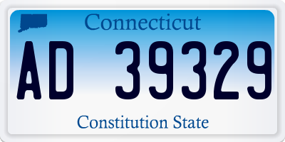 CT license plate AD39329