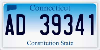 CT license plate AD39341