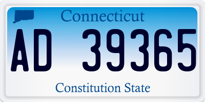 CT license plate AD39365