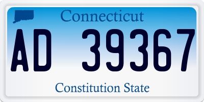 CT license plate AD39367